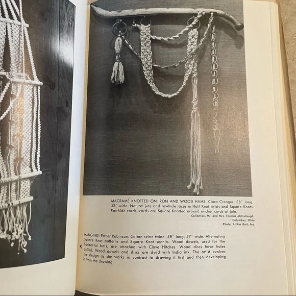 Vintage 1971 Macrame book Created Design in Knots.   Super cool 70s guide - Picture 6 of 9